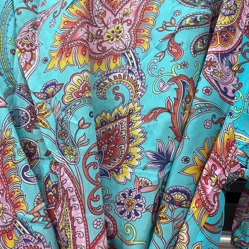 Beach Paisley Embellished Printed Wrap Dress - Picture 7 of 9